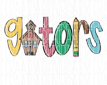 Gators Schoolhouse/Alligators PNG/Sublimation File, digital download, cricut, silhouette