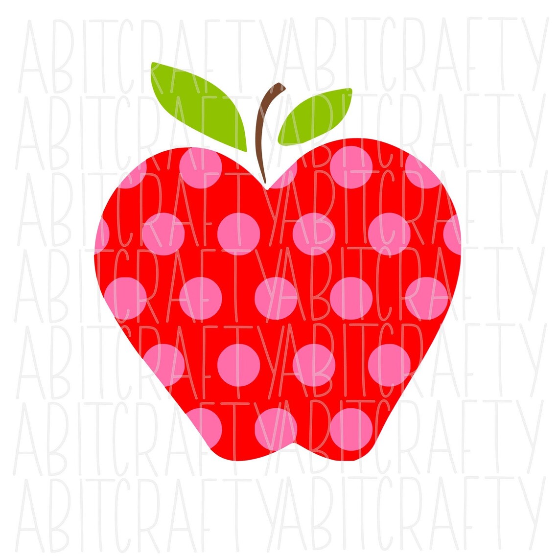 Polka dot Apple SVG PNGSublimation cricut sublimation | Etsy