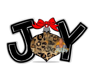 Joy Ornament SVG, PNG, sublimazione, download digitale, cricut, silhouette (versione SVG solo per immagine solida)