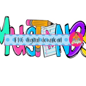 Mustangs/School/Teacher PNG/Sublimation, Digital Download