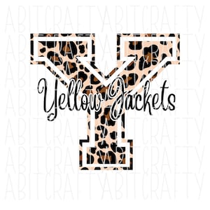 Leopard Yellowjackets PNG/Sublimation File, digital download