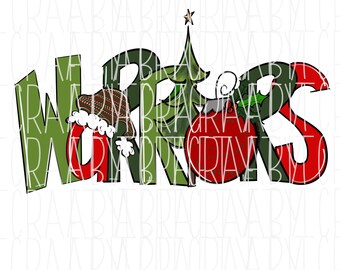 Warriors Christmas II Schoolhouse/Back to School png/mascot/digital download/sublimation