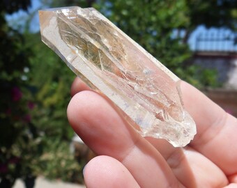 Lemurian Seed Quartz, Crystal Wand, Hematite, Included Quartz, Long Point, Jewelry Making, Crystal Points, Quartz, Unique