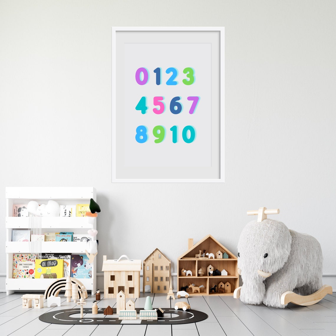 Nursery Wall Art, Numbers, Nursery Printable, Bedroom Print Set, Above