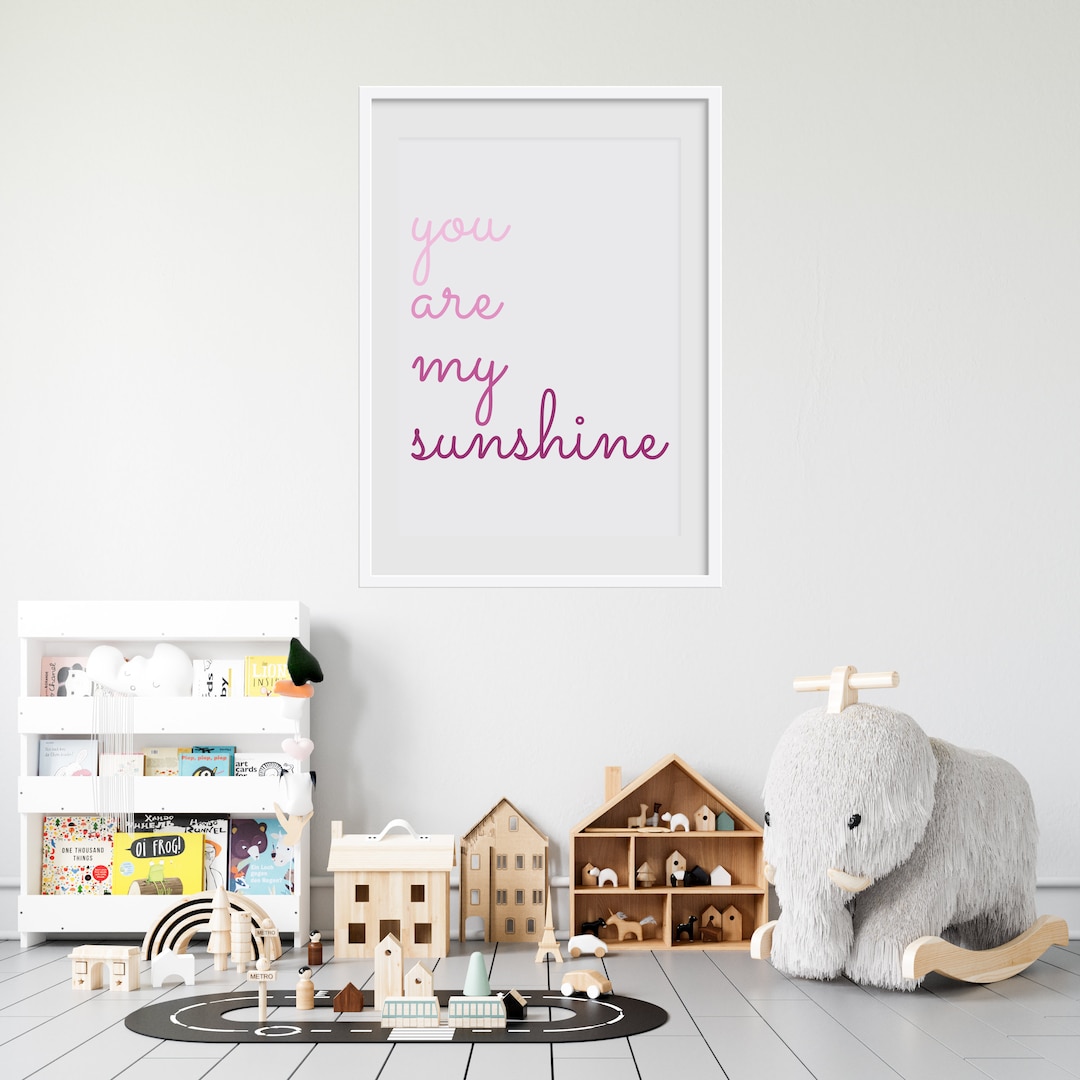 Nursery Wall Art, You Are My Sunshine, Nursery Printable, Bedroom Print ...