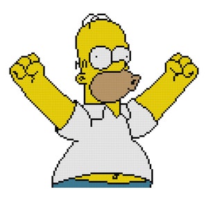 woohoo homer grille point de croix