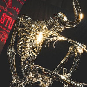 Art&Collectible/ Argentan Devil Skull Statue/ Sculpture/ Figurines---The awakened Devil