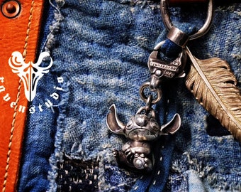 Colgante de puntada de plata - Colgante de koala - Regalo de San Valentín - para regalo de confidente - Lilo & Stitch