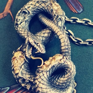 Snake and Skull Pendant - Devouring Fear
