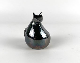 Figurina fermacarte vintage con gatto Dansk in argento placcato