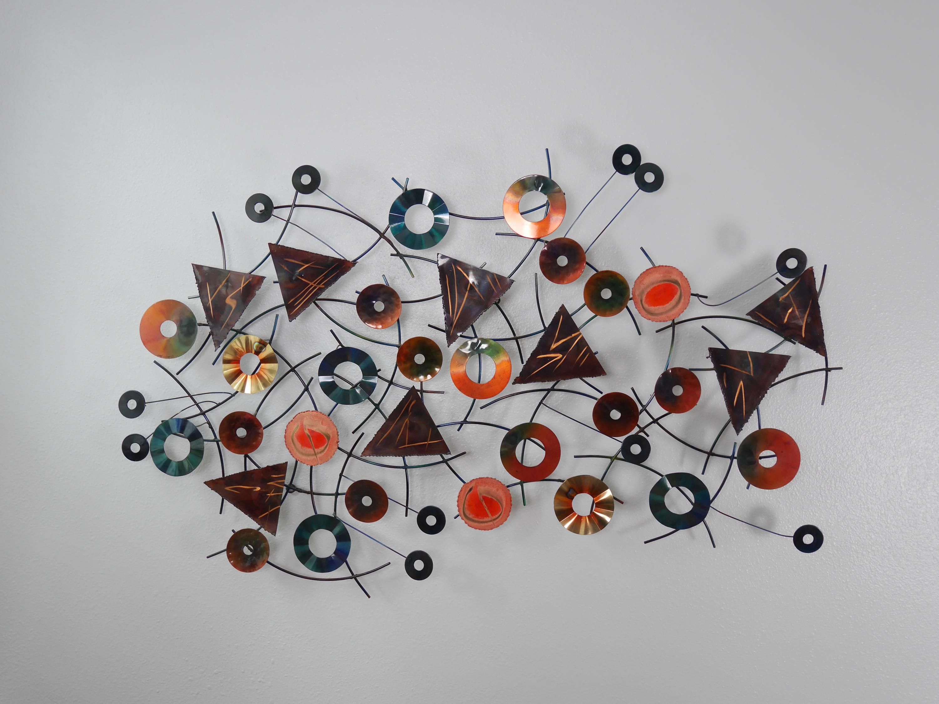 C. Jere Kaleidoscope Mixed Metal Wall Art Sculpture Artisan House