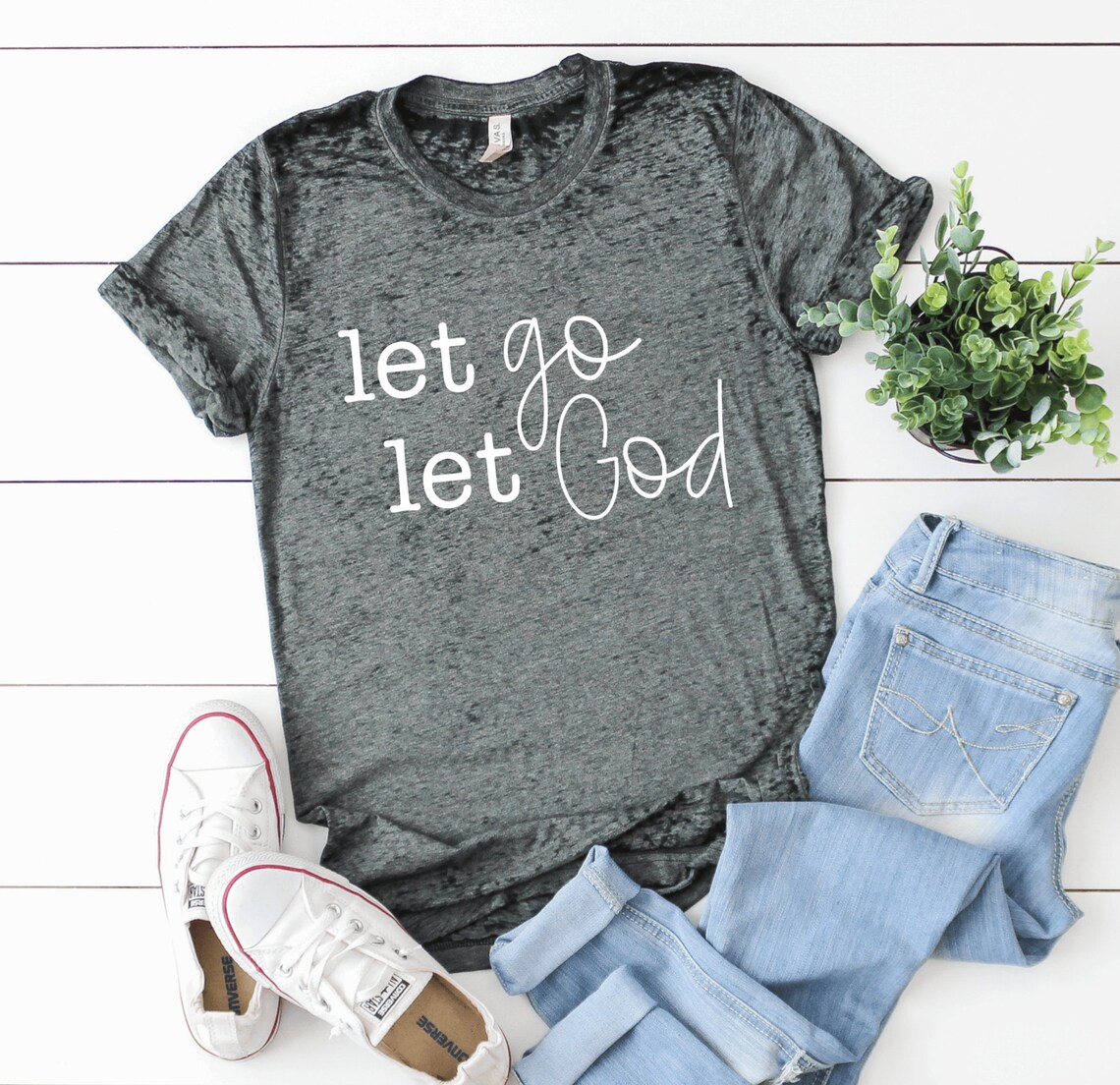 LET GO Let GOD Shirt Tie Dye Shirt Christian Tie Dye Shirt | Etsy