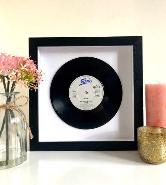Michael Jackson Bad Disco de vinilo enmarcado | Etsy México