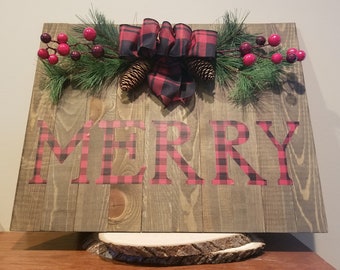 merry wood sign/christams sign/farmhouse christmas sign/christmas decor/merry christmas sign/christmas wood sign/chrsitmas gift