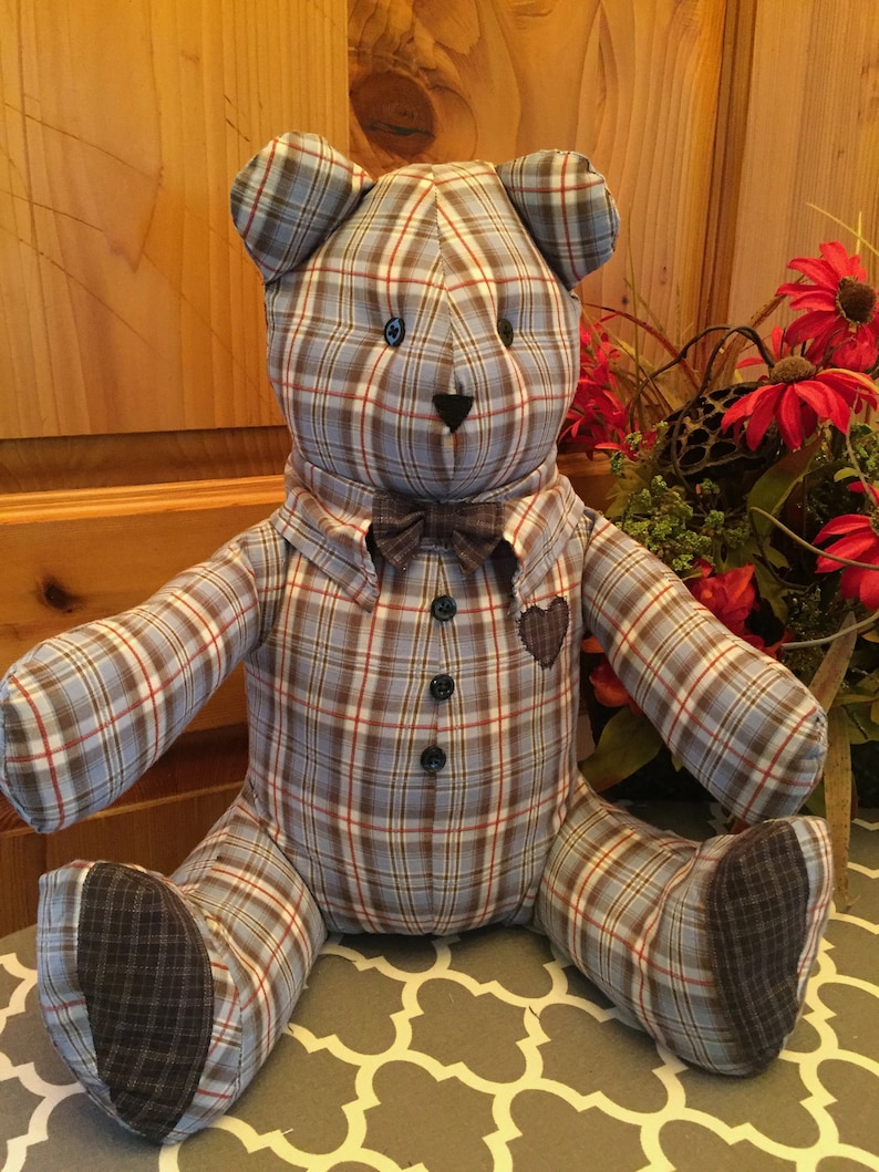 memory bear from loved ones clothes