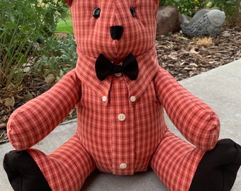 Memory Bears Keepsake Teddy Bears( Custom made from your loved ones Clothing)