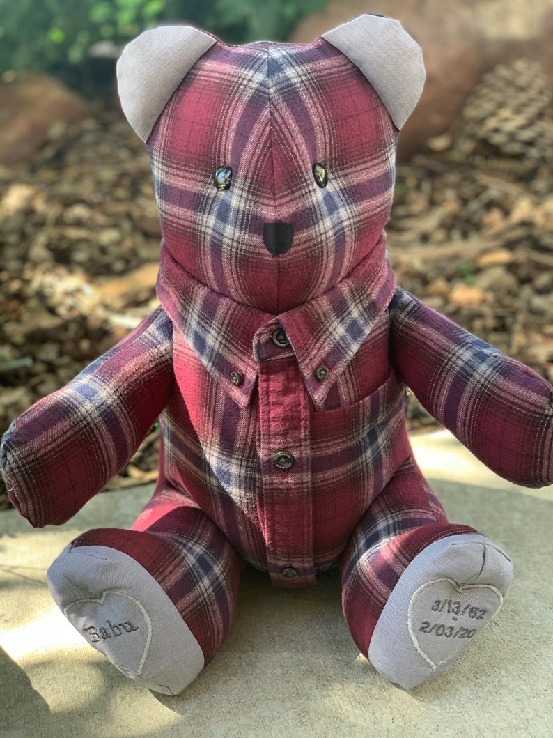 Memory Bears Keepsake Teddy Bears Custom made from your loved ones Clothing Bild 7