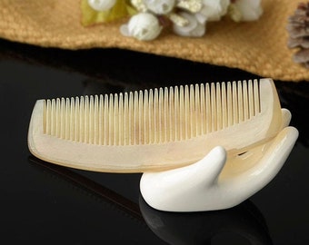 Natural  Sheep Horn Comb,Fine Tooth Anti-Static Hair Combs