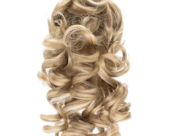 12" Curly Synthetic Clip Ponytail Hair Extension Synthetic Hairpiece 115g with a jaw/claw clip (16H613)