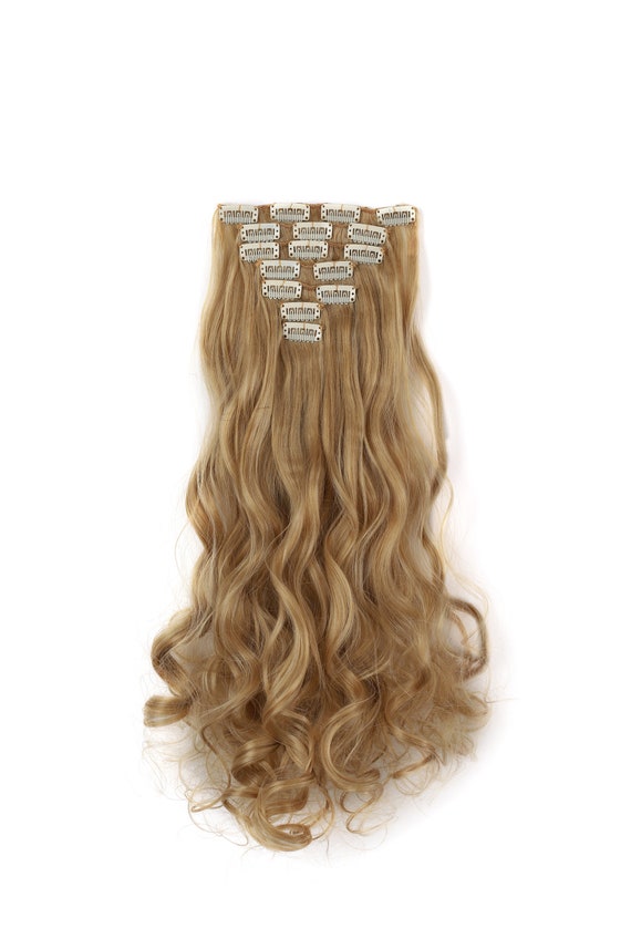 Blonde Curly Hair Extensions (Head)