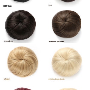 Synthetic Clip in Hair Bun Extension Donut Chignon Hairpiece - Etsy