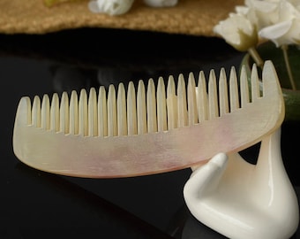 Natural Sheep Horn Comb, Wide Tooth Anti-Static Hair Combs