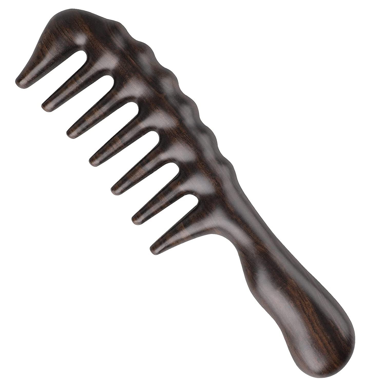 Walmeck Wooden Hair Comb Fine Tooth Wood Comb for Women No Static Natural  Detangling Sandalwood Comb