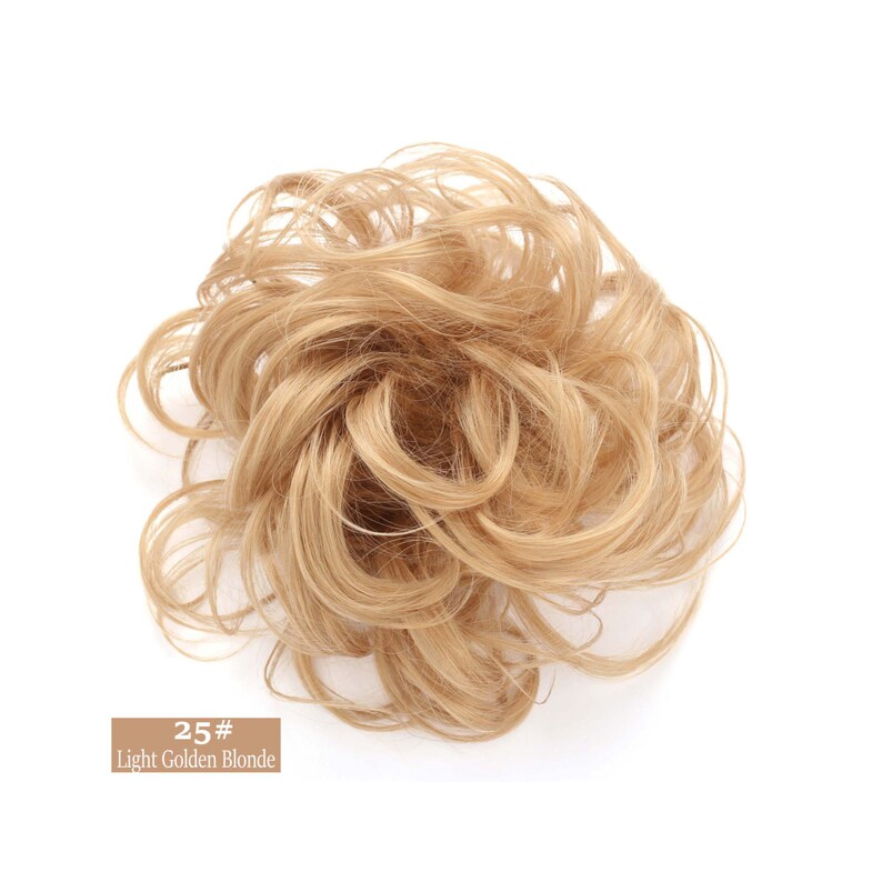 Synthetic Clip In Messy Hair Bun Extension Chignon Hair Piece Etsy
