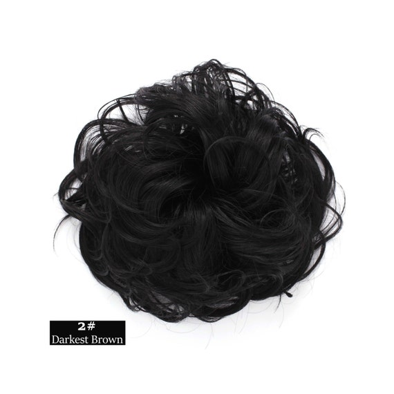 Synthetic Clip In Messy Hair Bun Extension Chignon Hair Piece Etsy