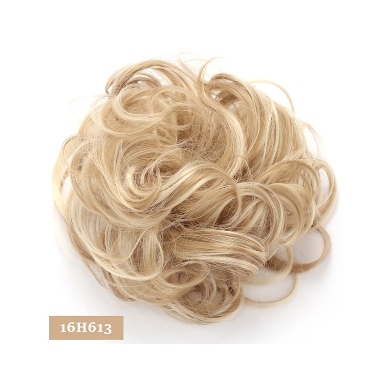 Synthetic Clip In Messy Hair Bun Extension Chignon Hair Piece Etsy
