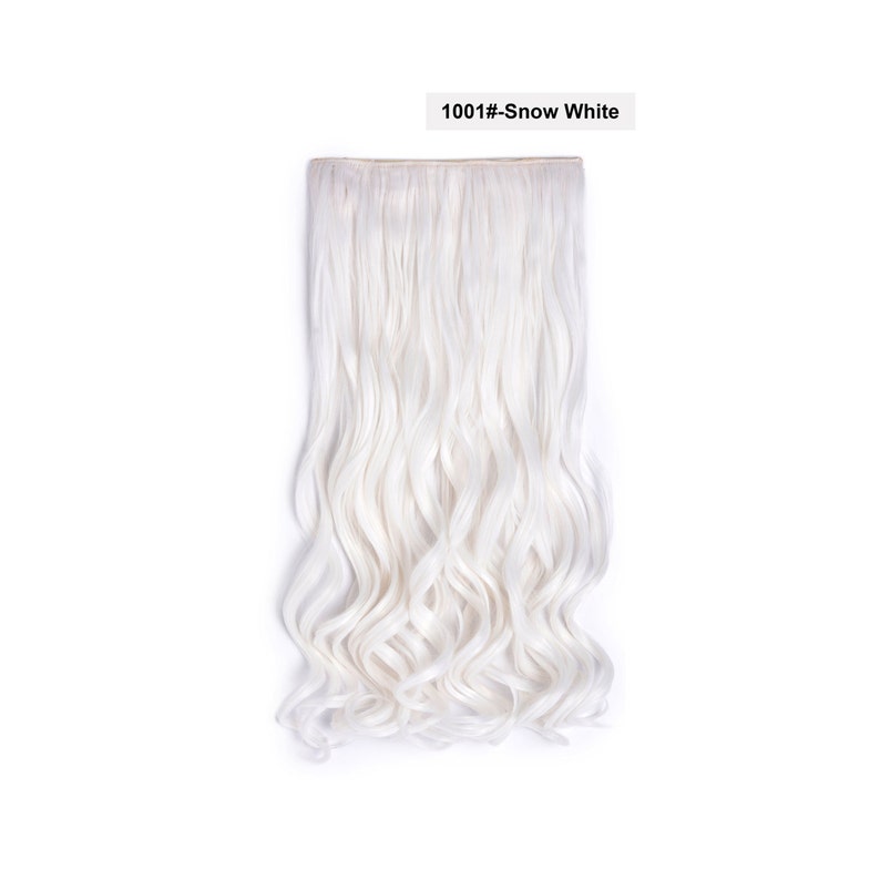 20 Curly 3 4 Full Head Synthetic Hair Extensions Clip Etsy