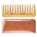 Anti-Static Sandalwood Scent  Wooden Comb with Leather Travel Case(Extra Wide Tooth Pocket Comb) 