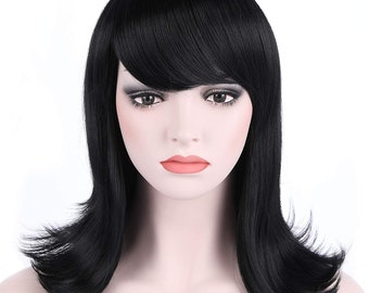 black wig no bangs