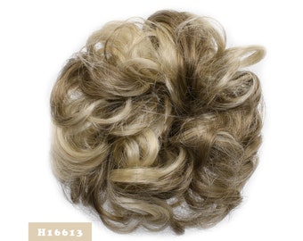 Synthetic Curly Messy Hair Band/Bun Extension Chignon Tray Ponytail (H16613)