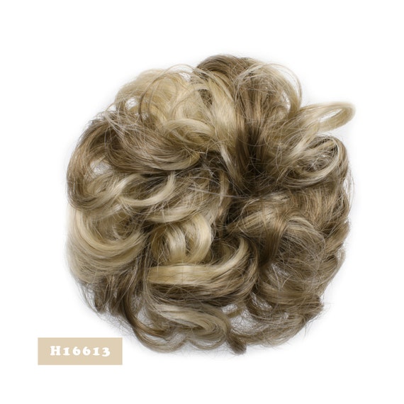 Synthetic Curly Messy Hair Band Bun Extension Chignon Tray Etsy