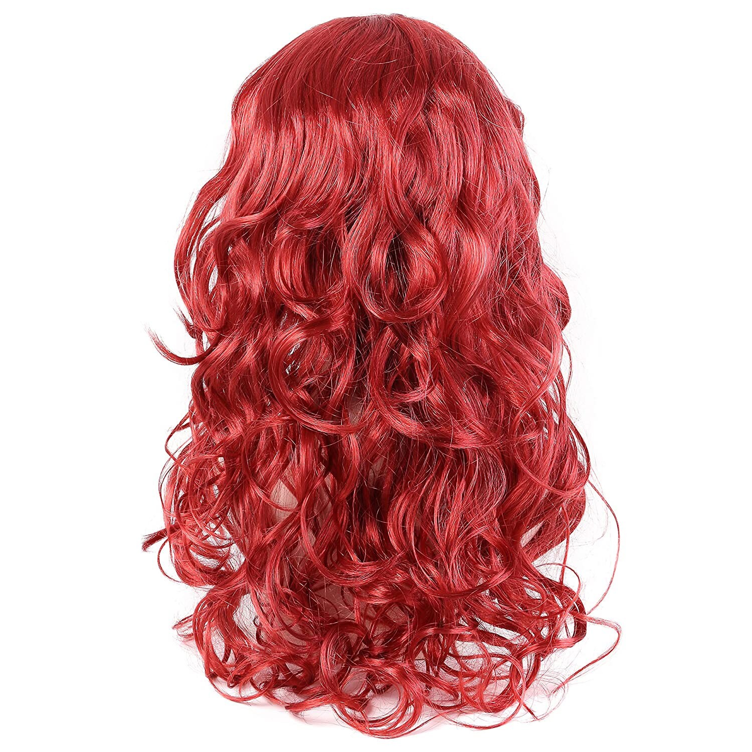 Girl's Long Curly Red Synthetic Wavy Hair Mermaid Cosplay - Etsy