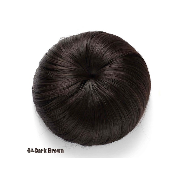 Synthetic Clip In Hair Bun Extension Donut Chignon Hairpiece Wig