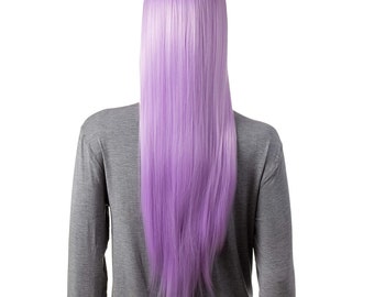 31 Inches Long Straight Synthetic Hair Women Full Head Cosplay Wig with Wig Cap (TF2403A - Light Purple)