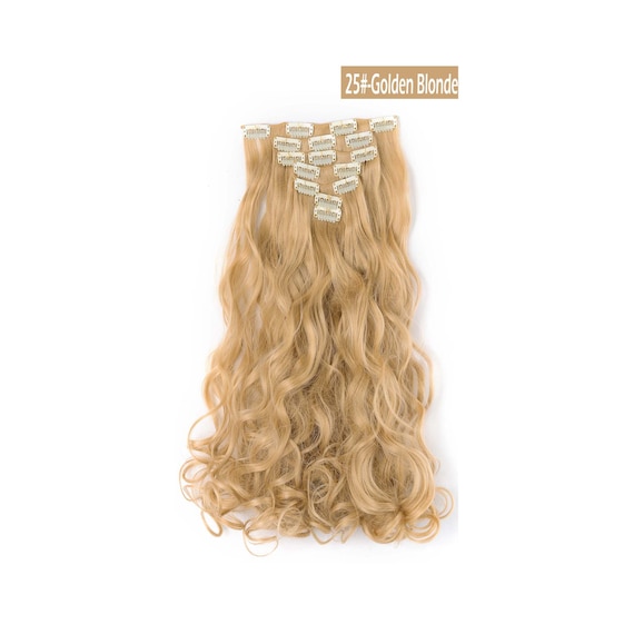 Blonde Curly Hair Extensions (Head)