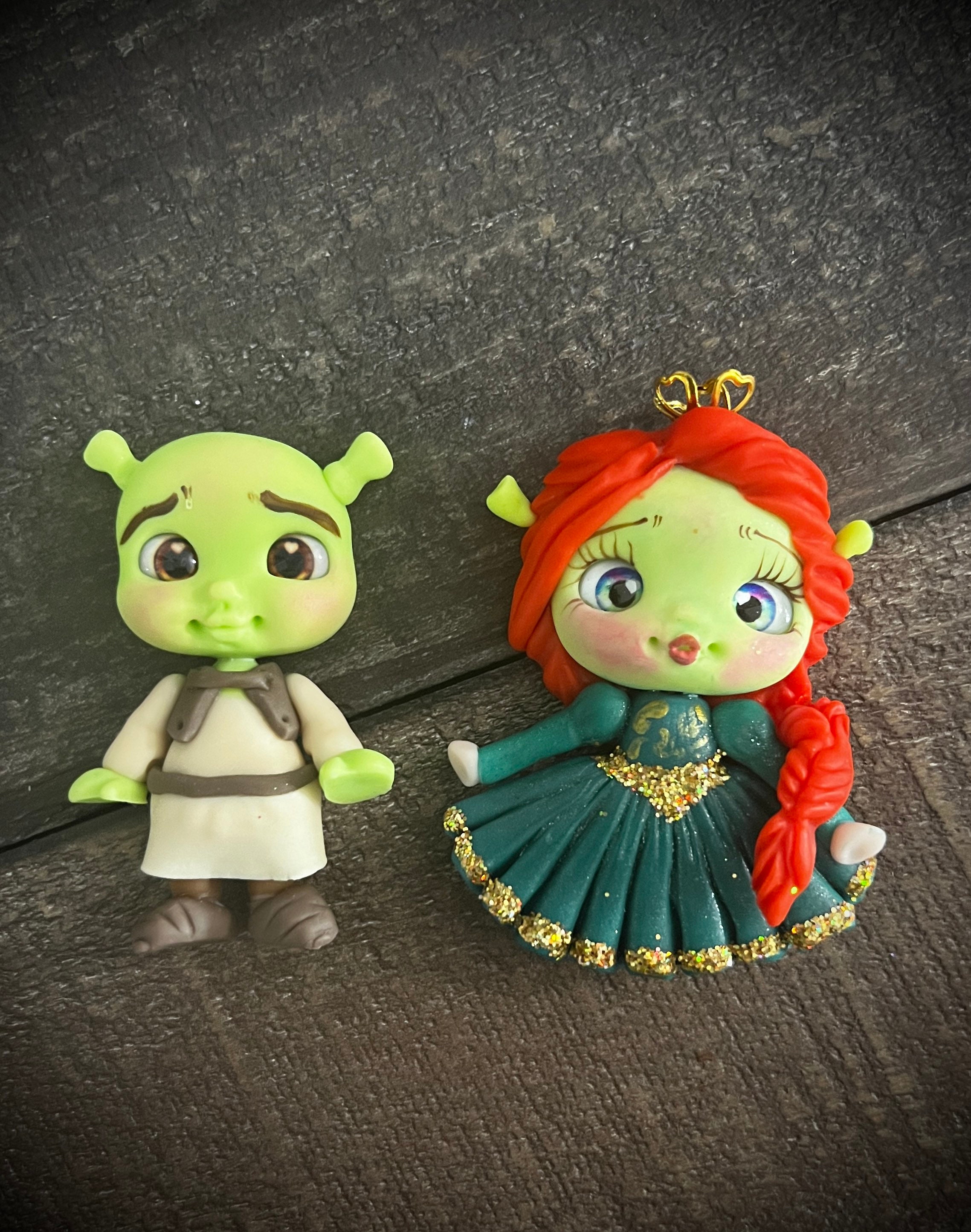 Shrek and Fiona Crocs Charms Ogre Donkey Cartoon 2000's Movie Kids and  Adults Shoe Charm Funny and Unique Mothers Day Gifts 