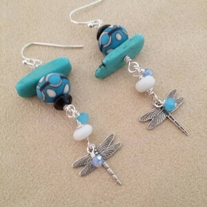 sterling firefly earrings, turquoise earrings, crystal earrings, halloween earrings