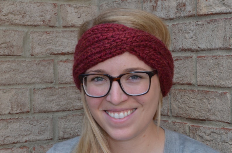 Cable Knit Headband, Womens Knit Headband, Chunky Headband, Knit Headband, Women's Headband, Ear Warmer image 1