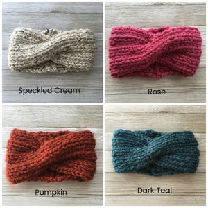 Cable Knit Headband, Womens Knit Headband, Chunky Headband, Knit Headband, Women's Headband, Ear Warmer image 3