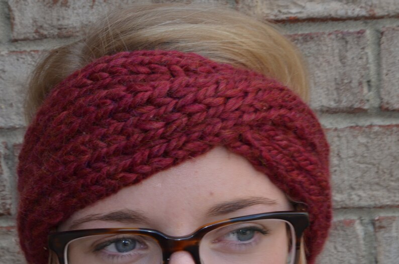 Cable Knit Headband, Womens Knit Headband, Chunky Headband, Knit Headband, Women's Headband, Ear Warmer image 2
