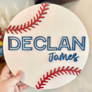 Baseball Name Sign | Kids Name Sign | Nursery Decor | Sports Name Sign | Baseball Player Gift