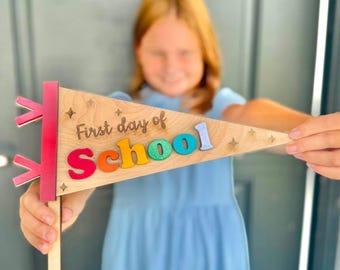 First day of school pendant | First or Last Day of School Wooden Sign | Back to school photo prop