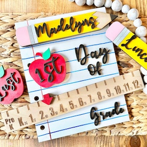 Add on or Replacement Pieces for Interchangeable First and Last Day of School Sign