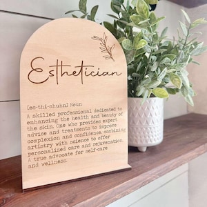 Esthetician Definition Sign, National Esthetician Day Gift, Esthetician Gift