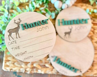 Deer Baby Name Sign | Personalized Baby Name Announcement