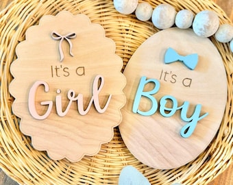 Gender Reveal Hospital Sign | It's a Girl or It's a boy Wooden Sign | Birth Announcement